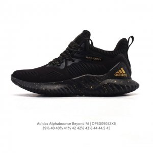 公司级 阿迪达斯 Adidas 男士运动鞋 老爹鞋Alphabounce Beyond运动鞋缓震透气轻质休闲跑步鞋 高弹马牌鲨鱼鳃纹大底运动鞋，这款跑步鞋,旨在