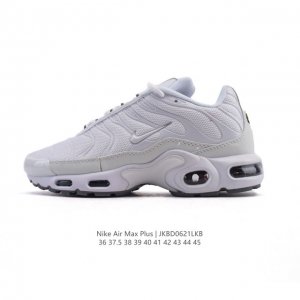 Nike 耐克 男女子休闲鞋气垫缓震跑步鞋 Air Max Plus 运动鞋 造型超讨喜！鞋面以帆布和织物材质包裹，保证了轻薄透气，更适合夏季穿着。鞋侧 鱼骨