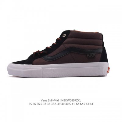 万斯Vans范斯 经典系列 Sk8-Mid 中帮帆布拼接鞋 休闲运动硫化板鞋 情侣鞋时尚复古男女鞋。 类型：男女鞋 码数：35-44含硫化 编码：Nbkw080