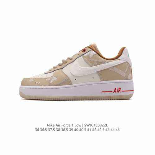 耐克 Nike Air Force 1 '07 Low 空军一号含气垫 小白鞋 低帮百搭厚底增高休闲运动板鞋。柔软、弹性十足的缓震性能和出色的中底设计，横跨复古