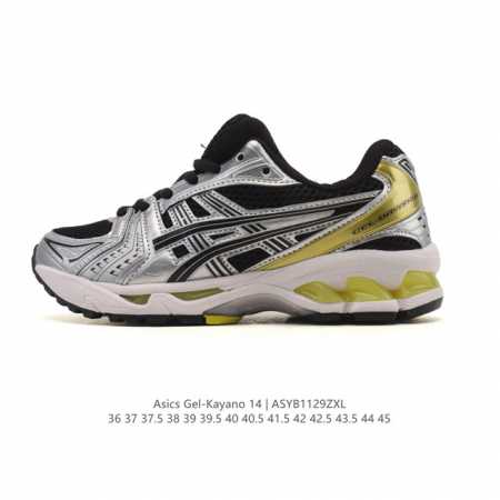 公司级 真标 亚瑟士 Asics Gel-Kayano 14 运动休闲透气专业缓震慢跑鞋。采用工程弹性双层再生网格密度鞋面材质，后跟3D可视Gel缓震乳胶物料， - 点击图像关闭
