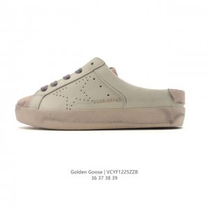Golden Goose Deluxe Brand Sstar来自意大利Ggdb脏出天际的小脏鞋 包头半拖运动鞋 潮复古板鞋 一脚蹬休闲拖鞋，宋仲基欧巴各种剧照