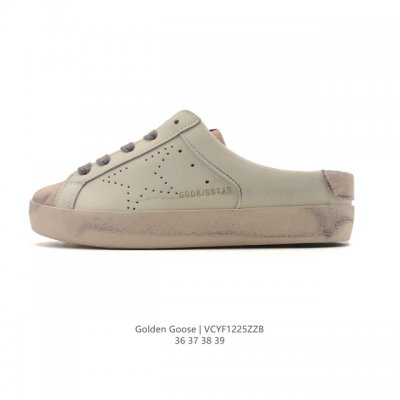 Golden Goose Deluxe Brand Sstar来自意大利Ggdb脏出天际的小脏鞋 包头半拖运动鞋 潮复古板鞋 一脚蹬休闲拖鞋，宋仲基欧巴各种剧照