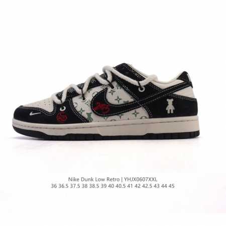 公司级 耐克 Nike Dunk Low Retro 运动鞋复古板鞋 解构绑带 双鞋带 路易威登联名。作为 80 年代经典篮球鞋款，起初专为硬木球场打造，后来成 - 点击图像关闭
