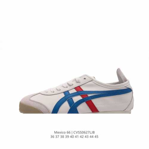 特价 头层皮 Asics 亚瑟士 男女鞋真标半码制 日产经典老牌-鬼塚虎 Onitsuka Tiger Mexico 66经典墨西哥系列复古经典百搭板鞋休闲运动