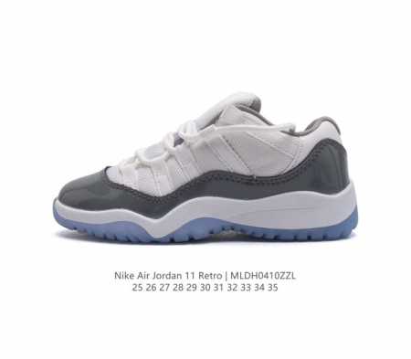 童鞋 耐克乔丹11代 Nike Air Jordan 11 Retro 复刻儿童运动鞋 Aj11代经典设计，深受球员与球迷喜爱。Jordan 乔丹 采用漆皮牛培 - 点击图像关闭