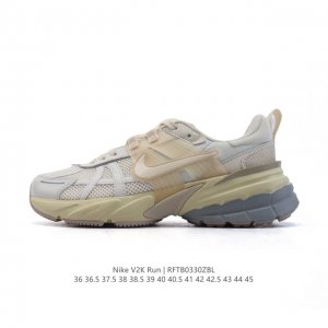 公司级 Nike 耐克 V2K Run 减震防滑 复古低帮运动跑步鞋 超火复古跑鞋，采用太空革组合呼吸网眼布鞋面材质，搭载正确4层组合底模，嵌入Tpu加固稳定模