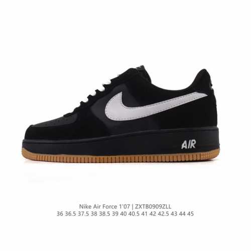 耐克 Nike Air Force 1 '07 Low 空军一号含气垫 小白鞋 低帮百搭厚底增高休闲运动板鞋。柔软、弹性十足的缓震性能和出色的中底设计，横跨复古