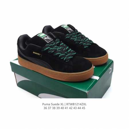 彪马 Puma 休闲板鞋 Suede Xl系列经典翻毛皮厚底防滑耐磨舒适透气运动鞋 新年穿有型 时尚 穿搭 球鞋 穿搭 时尚 潮流 面包鞋 Puma面包鞋， - 点击图像关闭