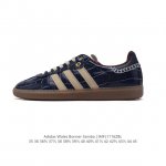 公司级 阿迪达斯 Adidas Samba新款 德训鞋 时尚休闲运动板鞋- Wales Bonner 的 Adidas Samba “Studded”亮相，Ad