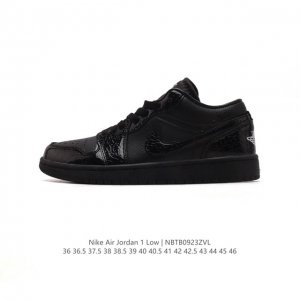 公司级耐克 乔丹一代 Air Jordan 1 Low 黑魂漆皮脚指 Aj1乔1低帮休闲板鞋 同步官方配色 市场唯一独家头层皮打造 原鞋原档案开发 原厂皮料 原
