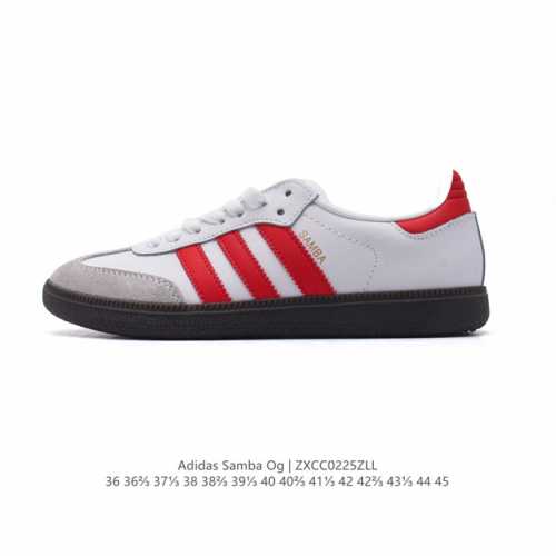 真标 阿迪达斯 德训鞋 Adidas Originals Samba Og Shoes 经典运动鞋小白鞋 T头鞋 男女鞋 彰显休闲摩登风情的时尚经典鞋。它诞生于