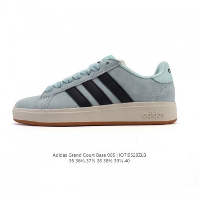 阿迪达斯 Adidaslego 阿迪达 Adidas Neo Grand Court懒蛋蛋联名款小白鞋 女款休闲低帮运动板鞋运动休闲鞋，一款经典而简洁的运动鞋。