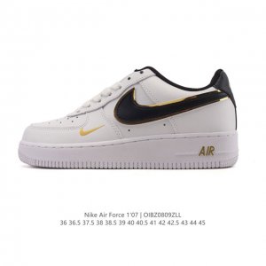 耐克 Nike Air Force 1 '07 Low 空军一号 小白鞋 含气垫 低帮百搭厚底增高休闲运动板鞋。柔软、弹性十足的缓震性能和出色的中底设计，横跨复
