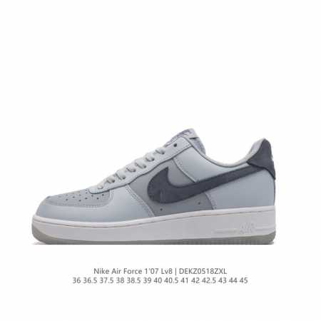 耐克 Nike Air Force 1 '07 Low 空军一号含气垫 低帮百搭厚底增高休闲运动板鞋。柔软、弹性十足的缓震性能和出色的中底设计，横跨复古与现代的 - 点击图像关闭