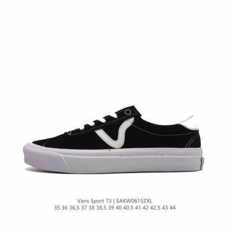 Vans T字头德训鞋 范斯 Premium 高阶支线sport 73 经典黑白麂皮男女款情侣板鞋休闲帆布鞋 该支线继承了vault Og与安纳海姆复古的气质， - 点击图像关闭