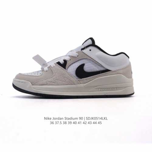 真标 耐克 Nike Air Jordan Stadium Aj90 潮流运动板鞋 Aj90 充满了对Tinkerhathield 原创设计的致敬 包括中足网状
