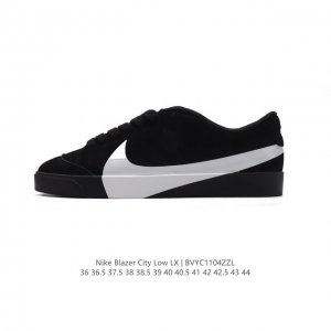 真标 带半码 BLAZER CITY LOW LX 耐克2024新款大勾休闲鞋blazer开拓者低帮板鞋！1973年为了进军篮球鞋市场，Nike模仿和改良了Co