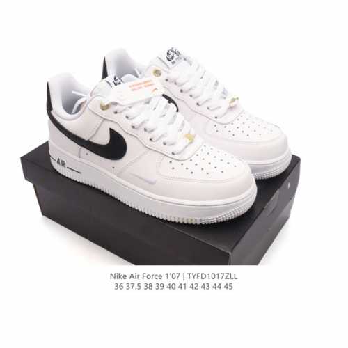 耐克 Nike Air Force 1 '07 Low 空军一号含气垫 低帮百搭厚底增高休闲运动板鞋。柔软、弹性十足的缓震性能和出色的中底设计，横跨复古与现代的