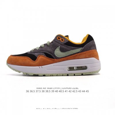公司级 耐克 Nike Air Max 1 Prm 男女子气垫缓震慢跑鞋 复古厚底增高运动鞋，从法国建筑中汲取设计灵感，兼具运动风范和时尚格调，是此系列起初搭载