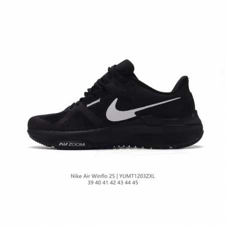 耐克 Nike Zoom Winflo 25 登月25代男鞋 跑鞋透气缓震疾速运动跑步鞋 采用透气网眼鞋面搭配外翻式鞋口，为脚跟区域营造出色舒适度，而在鞋底部分 - 点击图像关闭