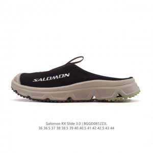 新品公司级 Salomon Rx Slide 3.0：缓震与透气设计透气轻量减震休闲运动恢复拖鞋 沙滩拖鞋 包头凉拖鞋 1. 缓震与支撑性 中底科技：采用超大尺