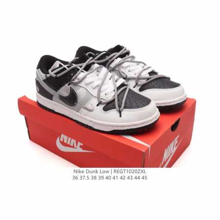 耐克 男女鞋 Nike Dunk Low 运动鞋解构绑带 双鞋带 复古板鞋，尽情迈步，彰显个性风采。采用柔软皮革鞋面，经久耐穿，塑就如元年款 Dunk 般的复古 - 点击图像关闭