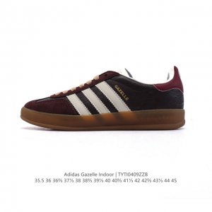 降价原价 元 阿迪达斯 Adidas Originals Gazelle Indoor复古三叶草防滑透明橡胶板鞋经典运动鞋。这款经典鞋,忠于原版设计,缀撞色三条