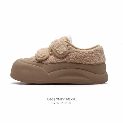 公司级ugg 复古女士低帮板鞋 潮流靴子 加绒加厚 厚底增高运动鞋 经典回归，演绎着z时代青年人生；行走的时尚风行标。材质：牛皮鞋面羊毛内里橡胶大底。 货号：M
