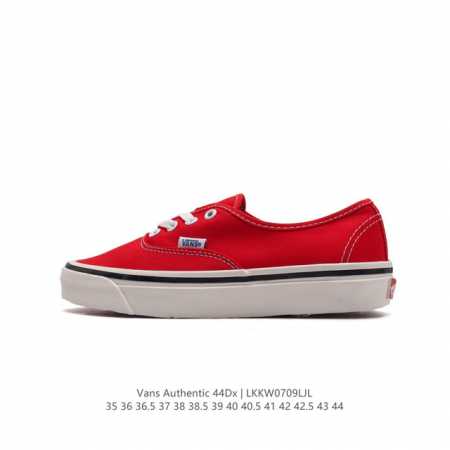 Vans 万斯 男女鞋真标硫化工艺，升级正确原装铝楦数据楦型，精准收腰起翘牛津大底万斯vans Authentic Era 44 Dx 高端系列低帮系带复古帆布 - 点击图像关闭
