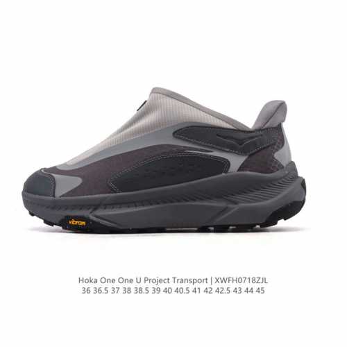 新品公司级 Hoka One One Project Transport 舒适 防滑耐磨 低帮 生活休闲鞋 男女同款 黑色这双鞋也是Hoka提倡环保主义的一双鞋