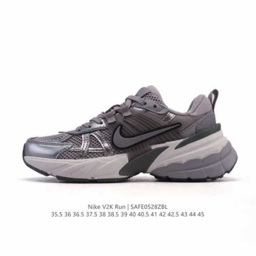 公司级 Nike 耐克 V2K Run 减震防滑 复古低帮运动跑步鞋 超火复古跑鞋 采用太空革组合呼吸网眼布鞋面材质 搭载正确4层组合底模 嵌入Tpu加固稳定模