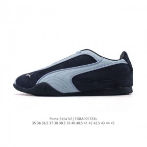 新品 puma彪马 Bella V2 Leather 中国限定时尚百搭 舒适 德训 薄底鞋 耐磨 低帮 生活休闲鞋 新款情侣复古运动鞋女子德训鞋休闲鞋不对称流动