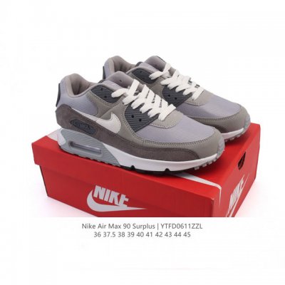 Nike 耐克 Air Max 90 Surplus 男女子休闲运动鞋 气垫运动鞋 透气舒适减震耐磨底休闲运动跑步鞋，设计均采用无缝防水 Tech Tuff 挡