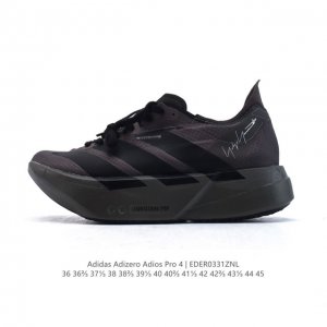 公司级 阿迪达斯 Adidas Adizero Adios Pro 4 舒适防滑耐磨 低帮 休闲跑步鞋 男女款厚度增高老爹鞋 金属银 2025年，Adidas推