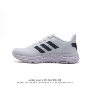 Adidas 阿迪达斯 阿迪达斯adidas Duramo Sl 男女子跑鞋时尚老爹运动鞋，选用针织网面鞋面，质轻而柔软，透气吸汗且防臭。鞋侧饰以经典三条纹作装
