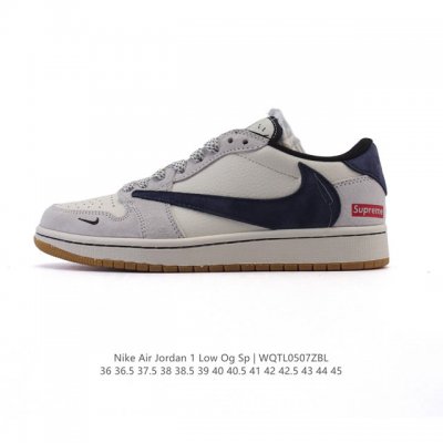 公司级 耐克 乔丹Air Jordan 1 Low Aj1 乔1 乔丹1代Aj1 倒钩 低帮复古文化休闲运动篮球鞋。从1985 年面世的元年款汲取设计灵感，采用