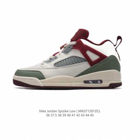真标 耐克 Nike Jordan Spizike Low 经典爆裂纹复古运动篮球鞋！全新低帮造型吸睛！整双鞋在融合了 Air Jordan 经典鞋款中的标志性 - 点击图像关闭