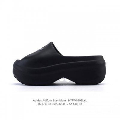 阿迪达斯 Adidas Adifom 夏季沙滩涉水百搭休闲拖鞋 露趾凉拖鞋 超厚底增高男女鞋凉拖鞋。采用超轻95% 注塑 Eva塑料,5%泡沫塑料发泡缓震物料成