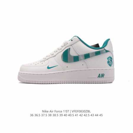耐克 Nike Air Force 1 '07 Low 空军一号含气垫 低帮百搭厚底增高休闲运动板鞋。柔软、弹性十足的缓震性能和出色的中底设计，横跨复古与现代的 - 点击图像关闭