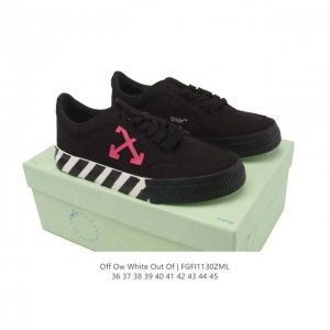 公司级 独家实拍Off-White Out Of Office 低帮系带时尚板鞋 厚底增高小白鞋 街头运动元素 双色设计 标志性Arrows图案标志性Zipti