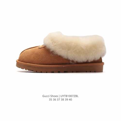 公司级 Ugg 户外雪地靴 俏皮可爱的百变造型， 美国轻奢品牌ugg 平底系列冬季羊毛一体雪地休闲保暖毛毛雪地靴。官方同步包装 检验标 材料采用原厂防污防水皮料