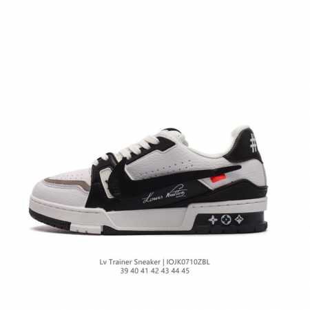 Louis Vuitton 路易威登 原装进口平纹纹粒面小牛皮革鞋面材质，原装一致tpr光泽组合鞋底，耐弯折滴塑支持片，鞋垫嵌入超软脚感乳胶材质驴的篮球鞋,Vi - 点击图像关闭