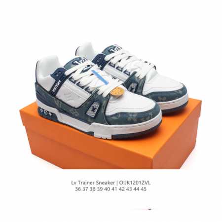 公司级 路易威登 Louis Vuitton Lv路易威登板鞋 时尚运动鞋 潮厚底增高鞋 。舒适防滑底和百搭性霸屏整个时尚娱乐圈，细节调整完美主义！采用柔软皮革 - 点击图像关闭
