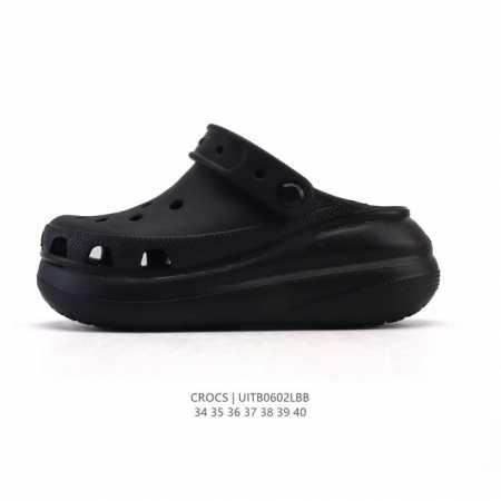 特价 Crocs 沙滩洞洞鞋 云朵 女士休闲厚底增高凉拖鞋 卡骆驰明星同款 厚底增高凸显大长腿沙滩鞋 选择尺码时 建议选大一码 脚感更舒适 这款没有鞋盒 类型： - 点击图像关闭