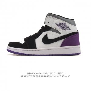 耐克 Nike Air Jordan 1 Mid 男女子篮球鞋时尚轻盈板鞋Aj1乔1运动鞋 乔丹一代 高帮复古休闲篮球鞋 。Air Jordan 1 Mid 搭