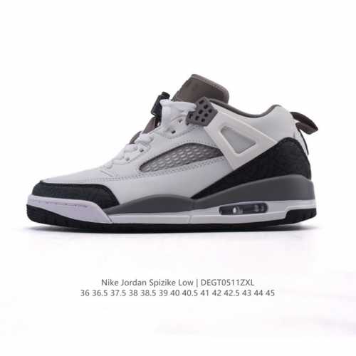 耐克 Nike Jordan Spizike Low 经典爆裂纹复古运动篮球鞋！全新低帮造型吸睛！整双鞋在融合了 Air Jordan 经典鞋款中的标志性元素之