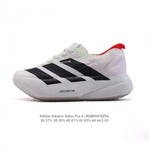 公司级 阿迪达斯 Adidas Adizero Adios pro 4 舒适防滑耐磨 低帮 休闲跑步鞋 男女同款厚度增高老爹鞋 金属银 2025年，Adidas