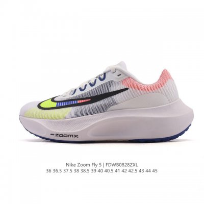 耐克 Nike Zoom Fly 5 运动鞋男女士公路跑鞋竞速跑步鞋厚底增高老爹鞋。采用耐用的设计，不仅可以部署在您最喜欢的比赛的起跑线上，还可以部署在征服后的