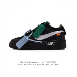 公司级 耐克nike Off-White X Air Force 1 Ow联名空军一号厚底增高运动板鞋。附赠 Logo 品牌清洁刷。 鞋款延续了此次联名的设计风